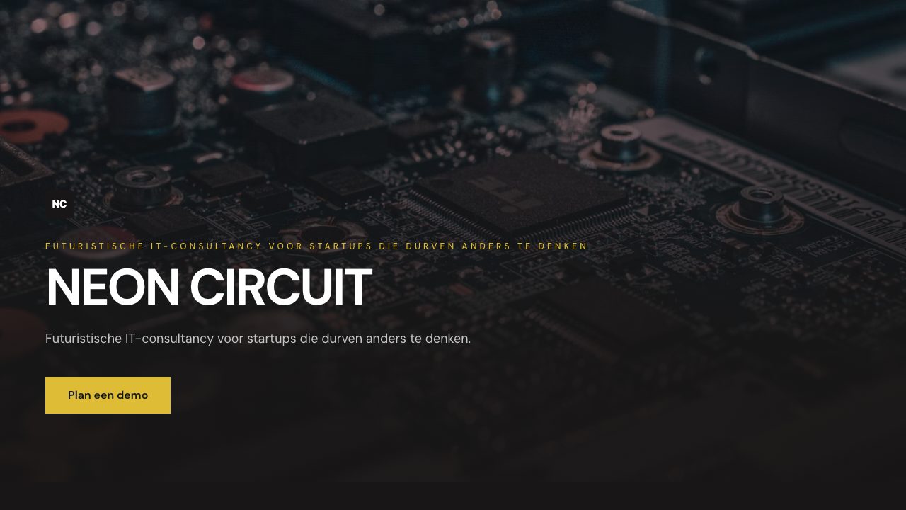 Homepage screenshot van Neon Circuit