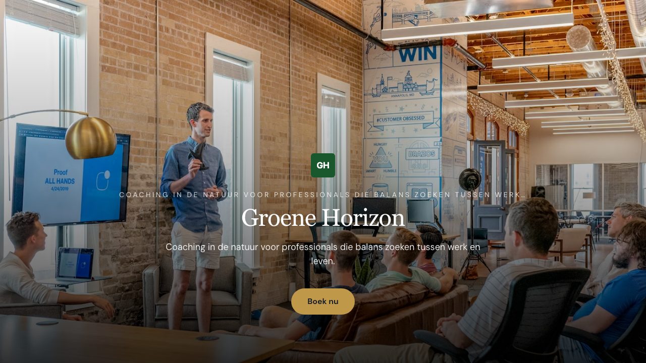 Homepage screenshot van Groene Horizon